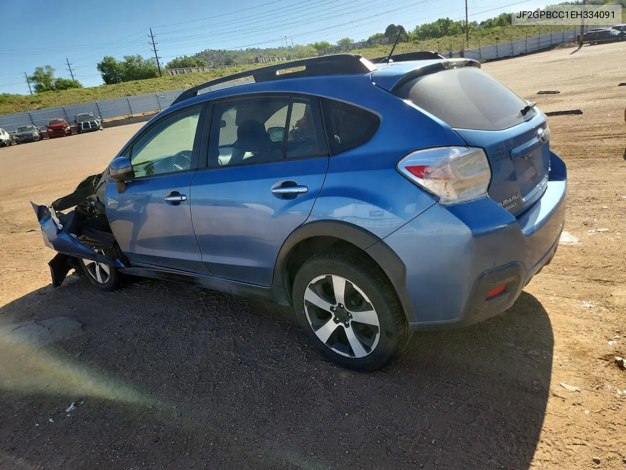 2014 Subaru Xv Crosstrek 2.0I Hybrid VIN: JF2GPBCC1EH334091 Lot: 56515576