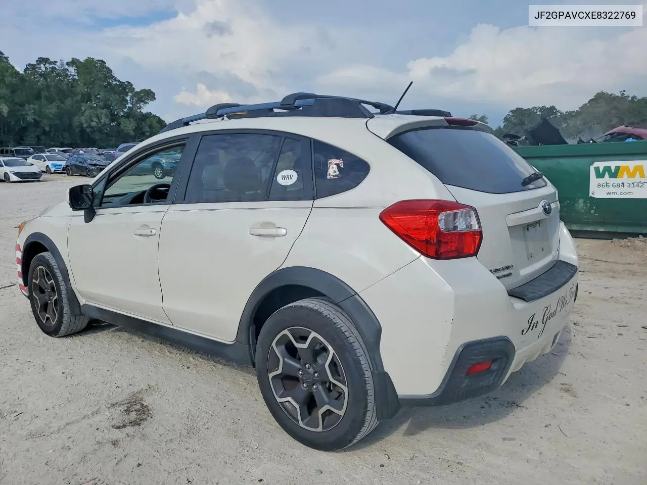 2014 Subaru Xv Crosstrek 2.0 Premium VIN: JF2GPAVCXE8322769 Lot: 58540196