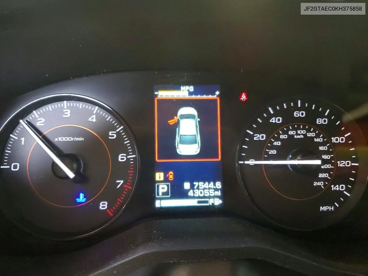JF2GTAEC0KH375858 2019 Subaru Crosstrek Premium
