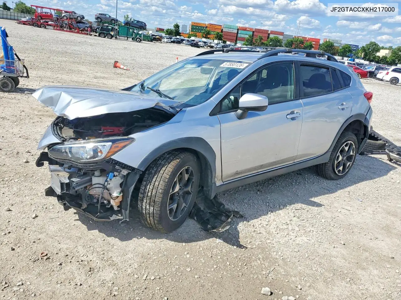 2019 Subaru Crosstrek Premium VIN: JF2GTACCXKH217000 Lot: 57880126