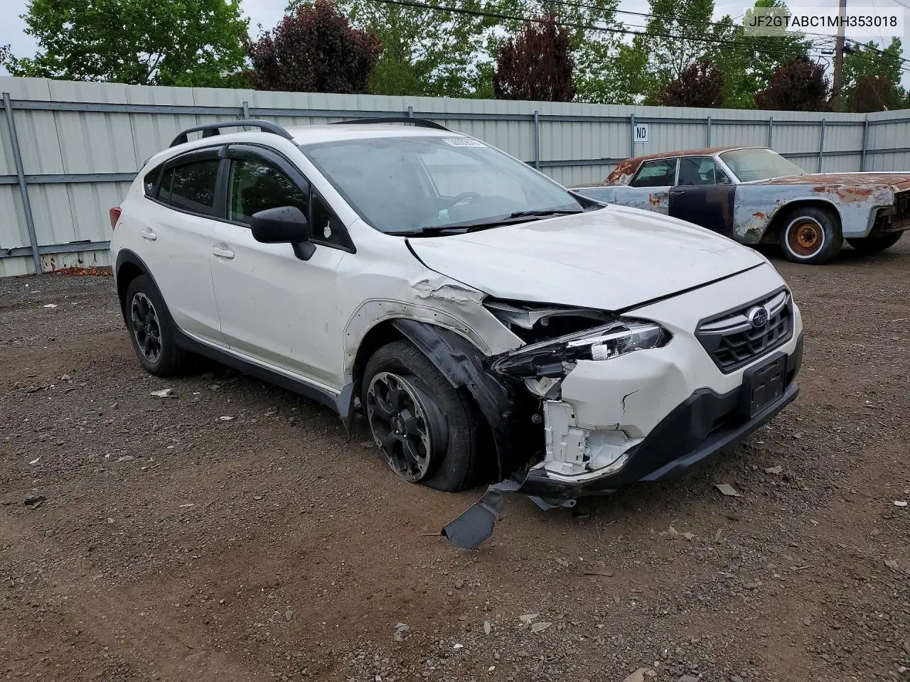 2021 Subaru Crosstrek VIN: JF2GTABC1MH353018 Lot: 58009076