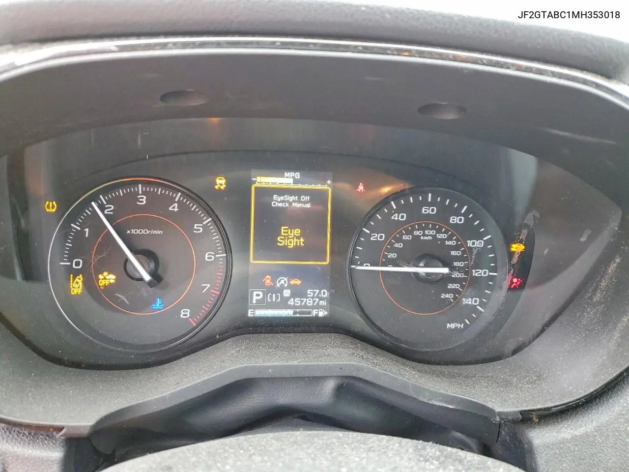 2021 Subaru Crosstrek VIN: JF2GTABC1MH353018 Lot: 58009076