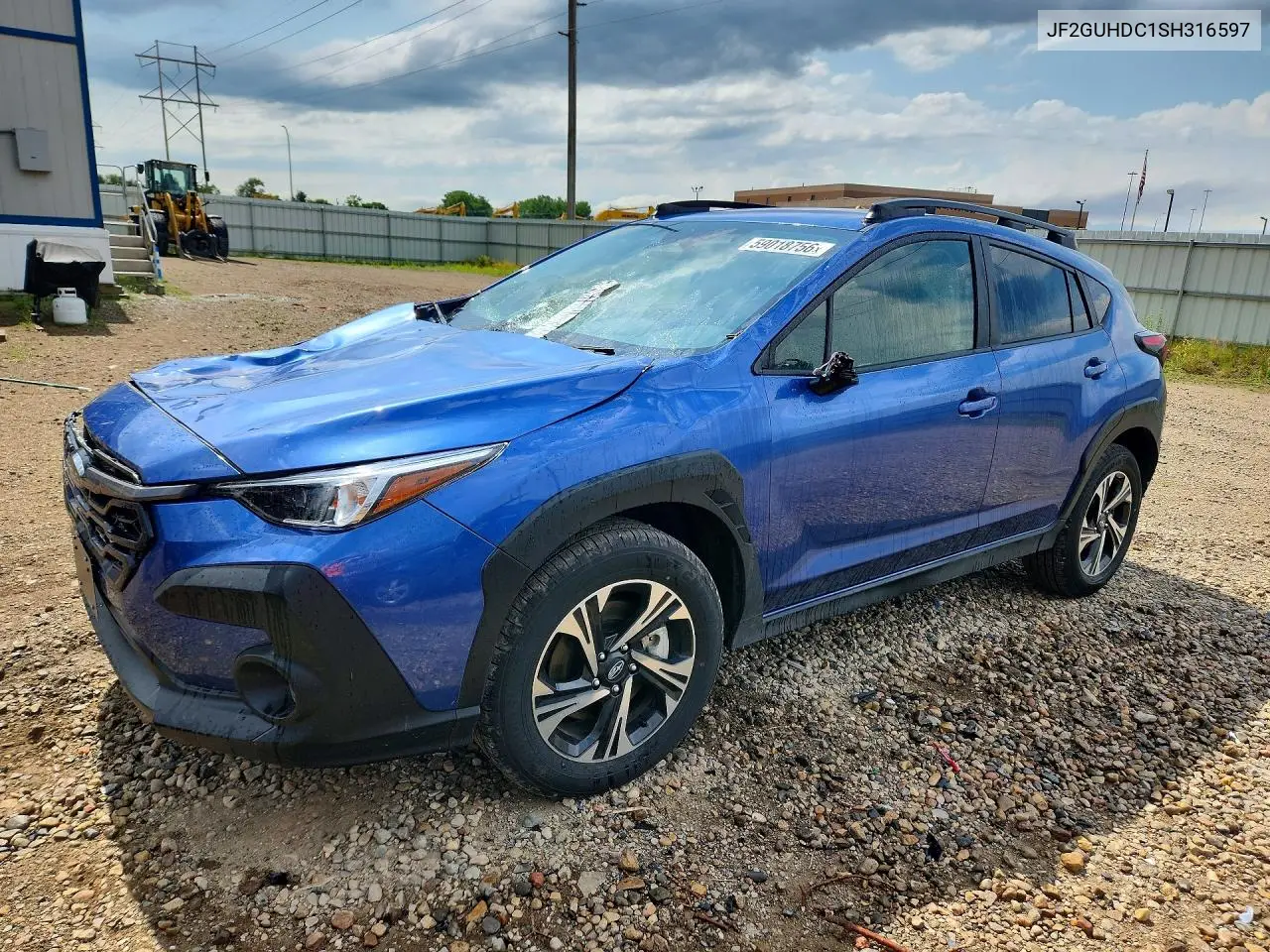 2025 Subaru Crosstrek Premium VIN: JF2GUHDC1SH316597 Lot: 59018756