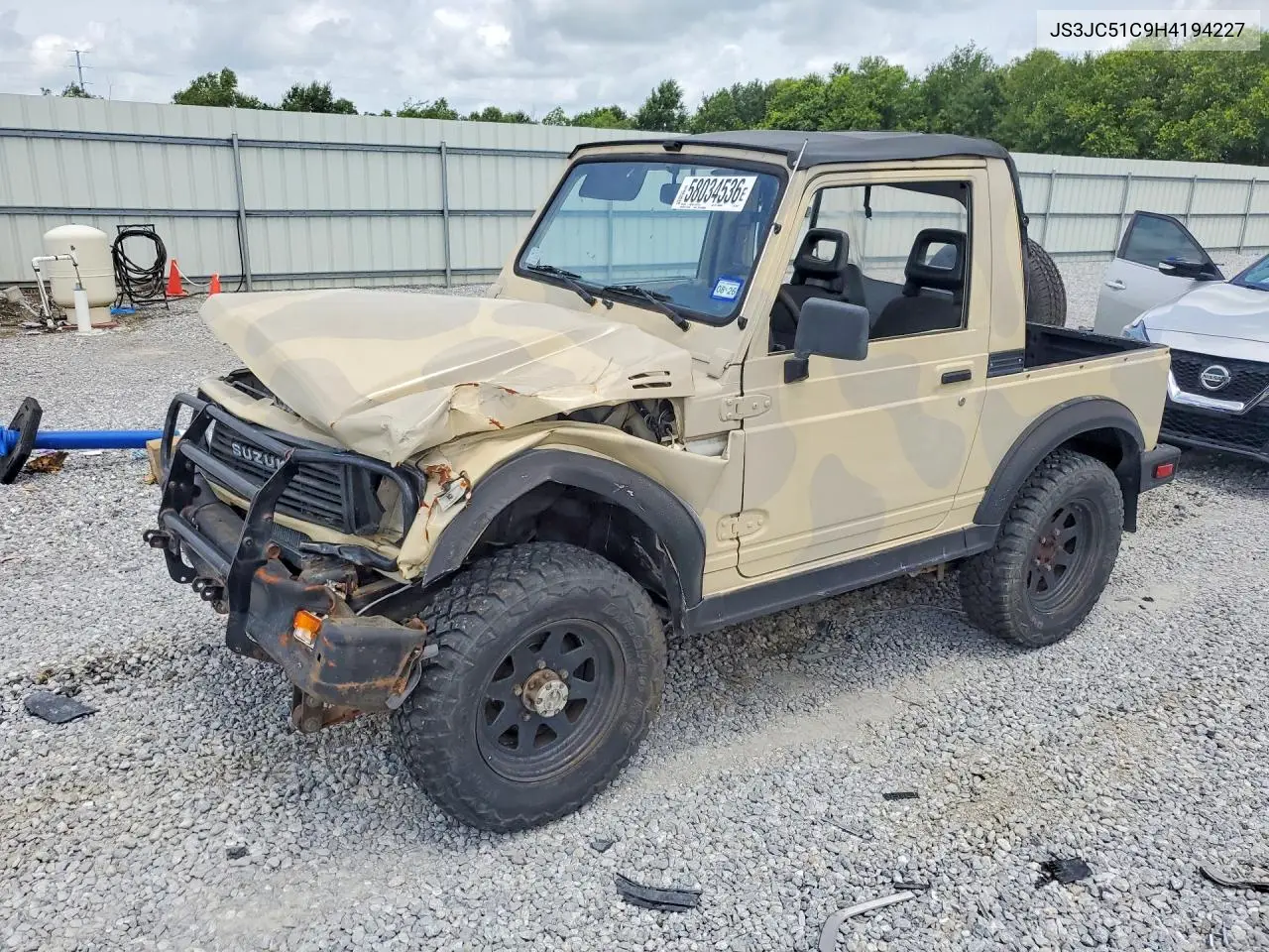 1987 Suzuki Samurai VIN: JS3JC51C9H4194227 Lot: 58034536