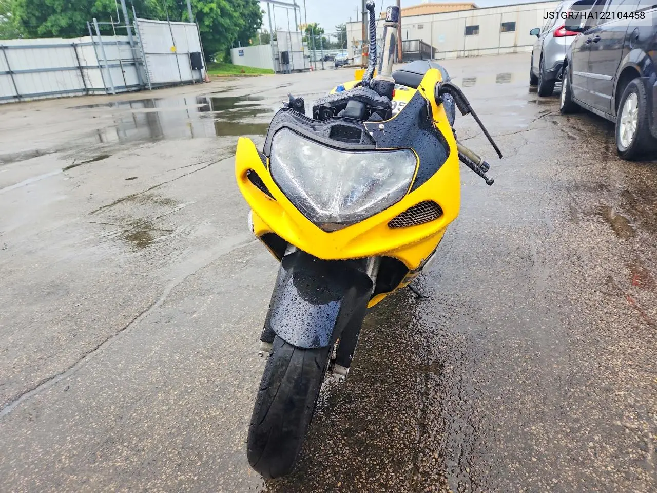 2002 Suzuki Gsx-R750 VIN: JS1GR7HA122104458 Lot: 54186956