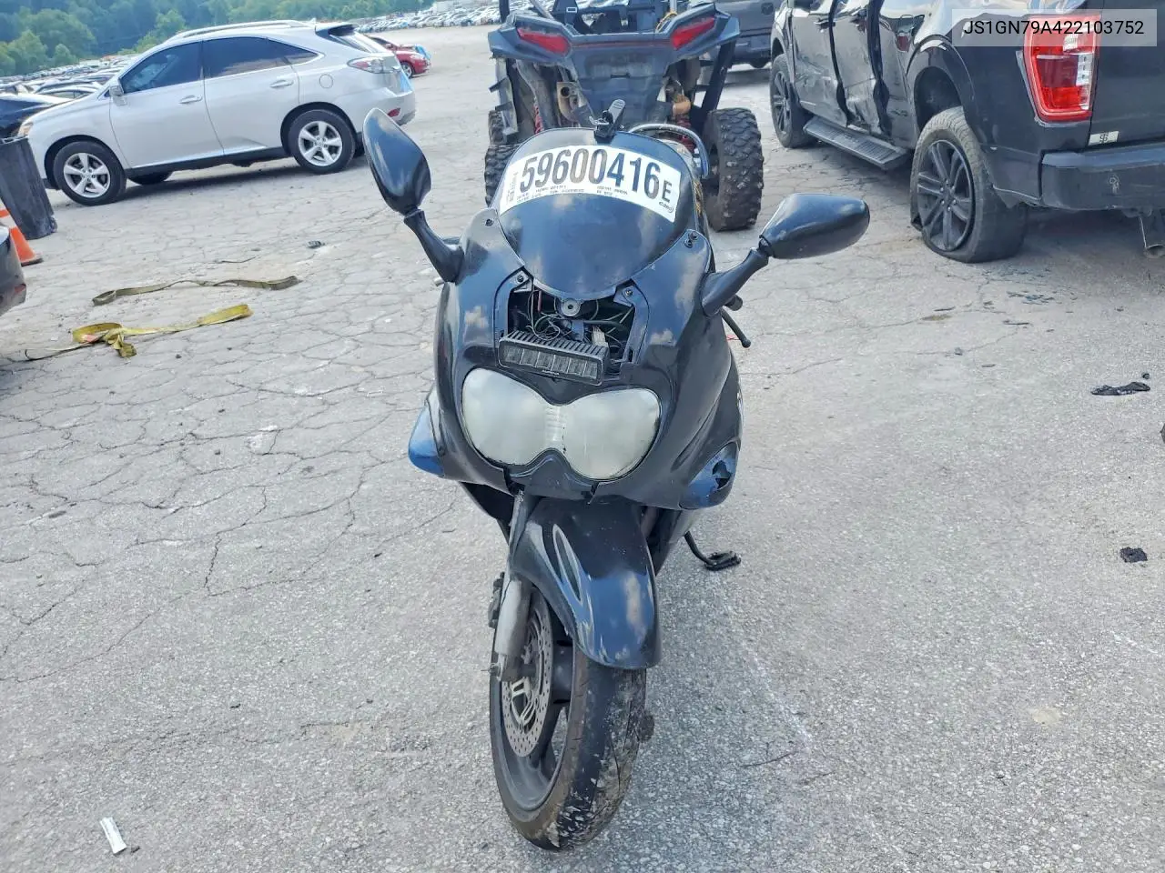 2002 Suzuki Gsx600 F VIN: JS1GN79A422103752 Lot: 59600416