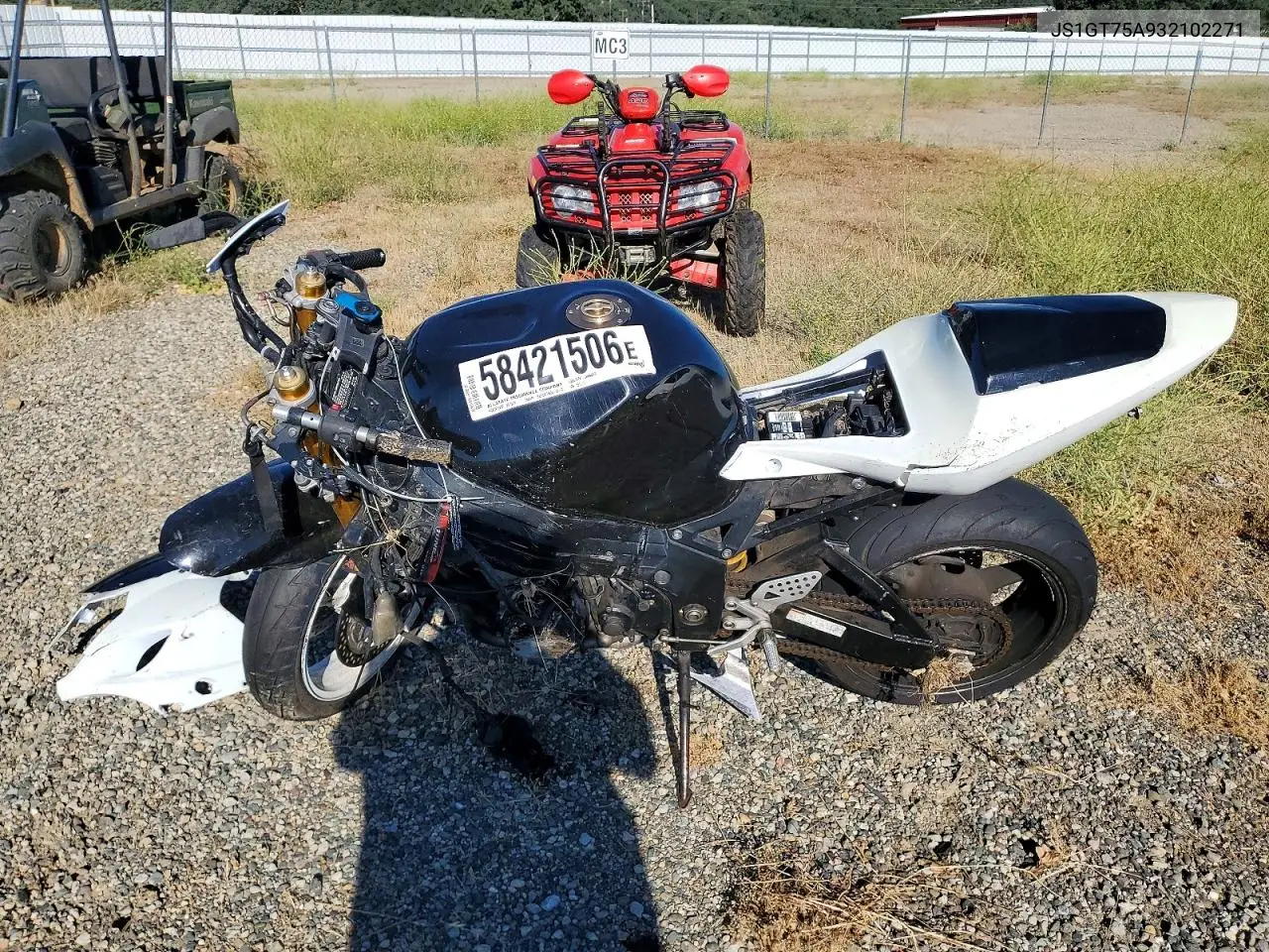 2003 Suzuki Gsx-R1000 VIN: JS1GT75A932102271 Lot: 58421506