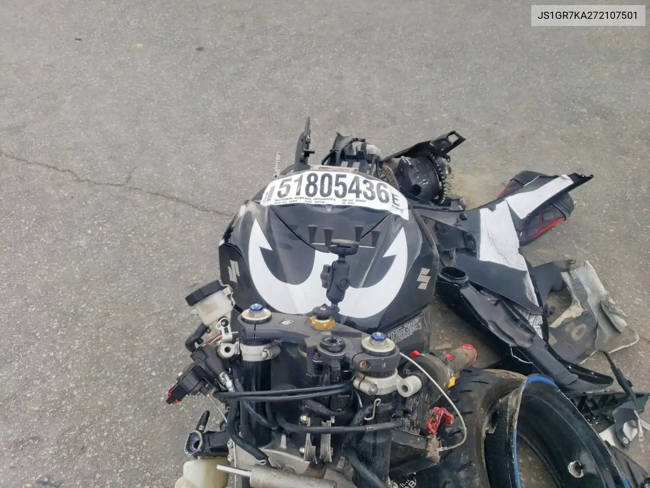 2007 Suzuki Gsx-R750 VIN: JS1GR7KA272107501 Lot: 51805436