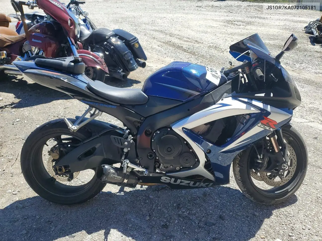 2007 Suzuki Gsx-R750 VIN: JS1GR7KA072105181 Lot: 56748306