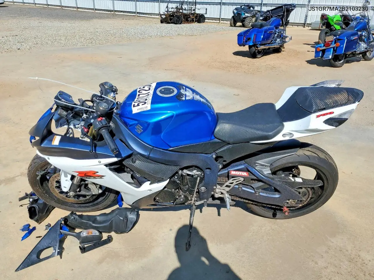 2011 Suzuki Gsx750 VIN: JS1GR7MA2B2103230 Lot: 56207256