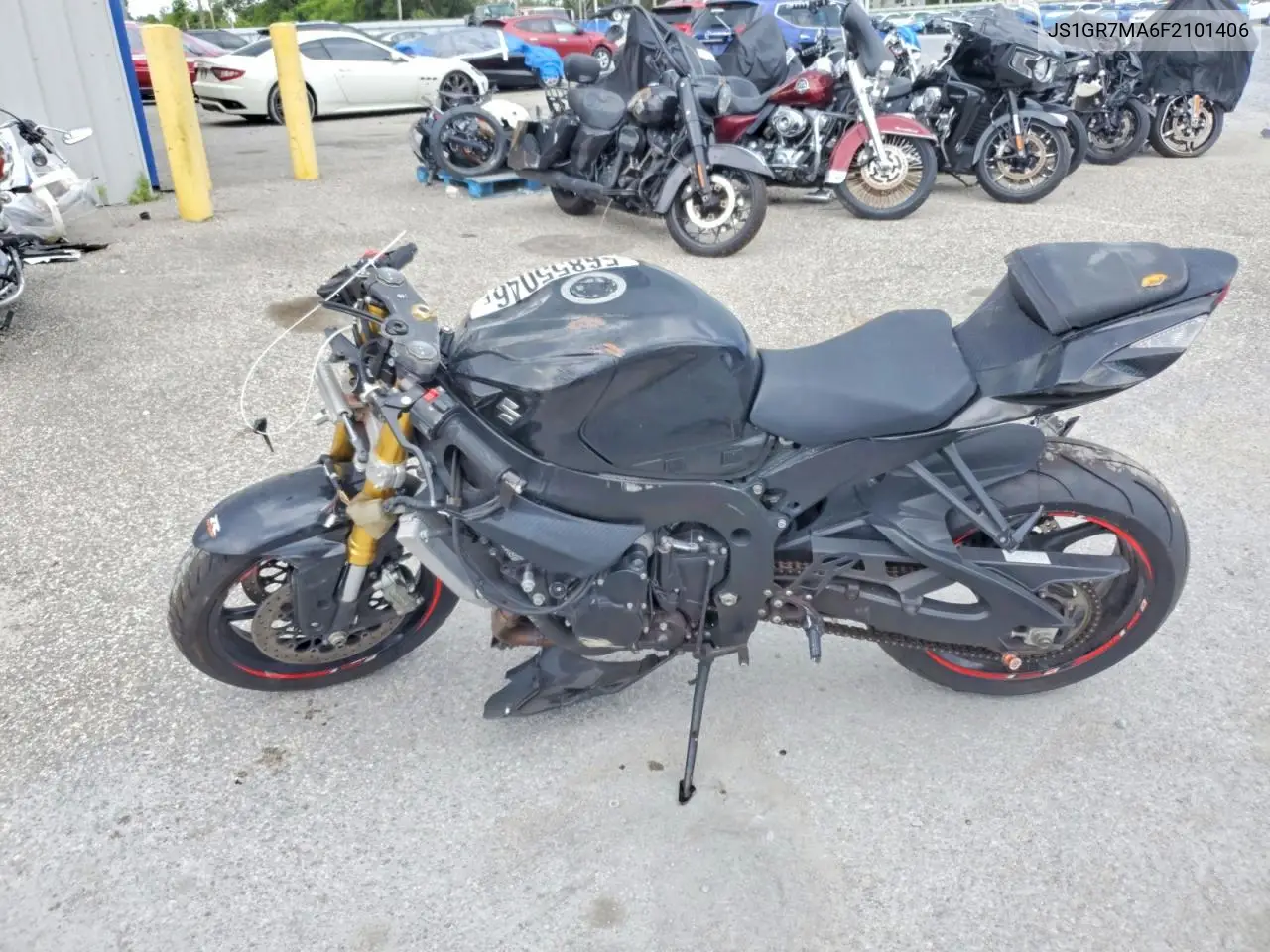 2015 Suzuki Gsx-R750 VIN: JS1GR7MA6F2101406 Lot: 56855046