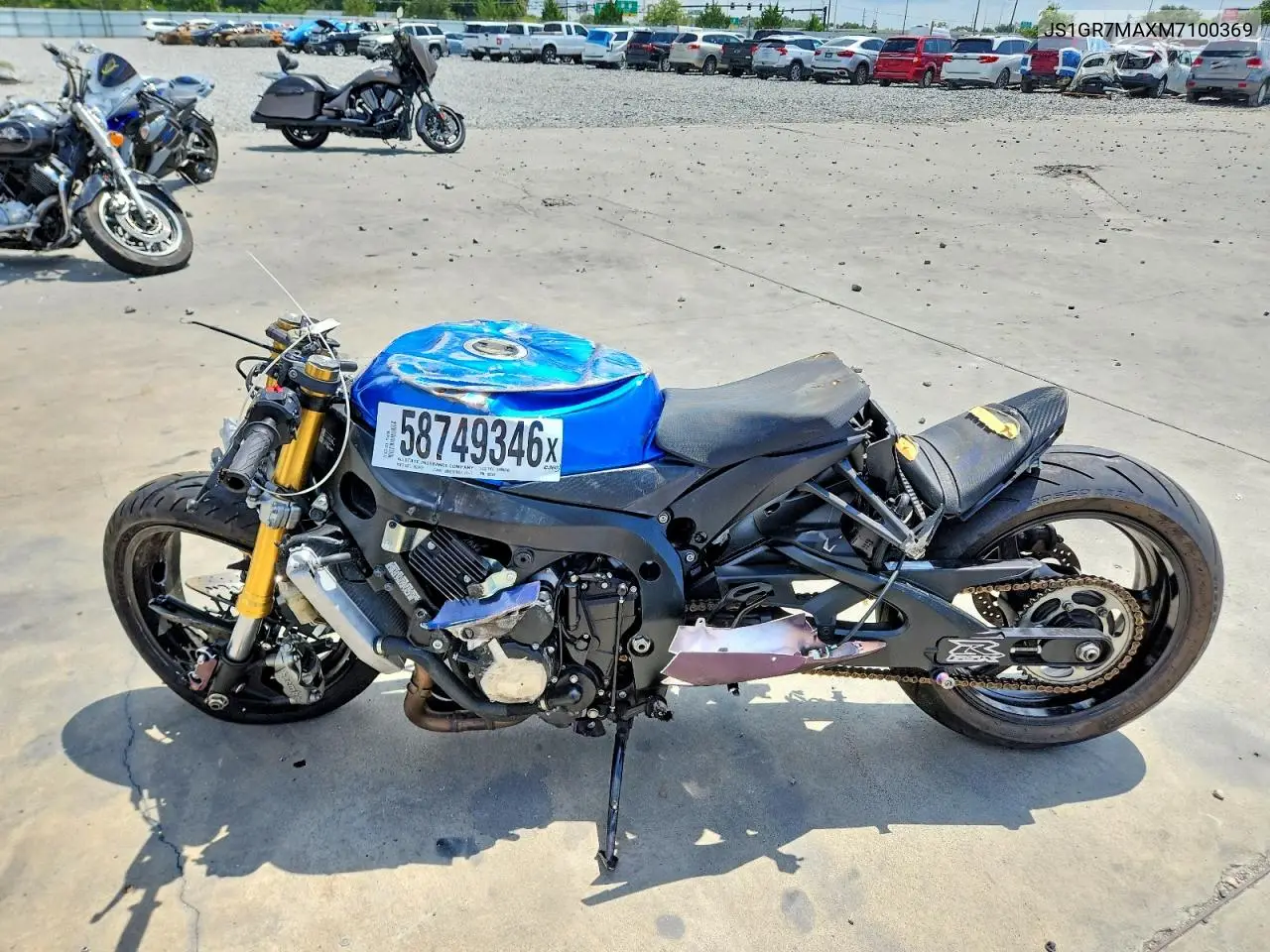 2021 Suzuki Gsx-R750 VIN: JS1GR7MAXM7100369 Lot: 58749346