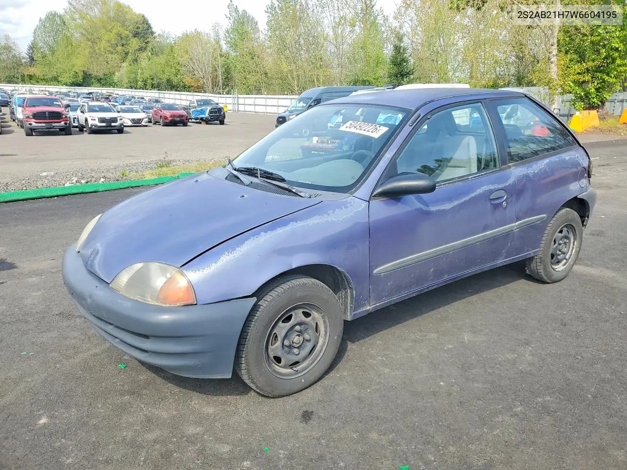 1998 Suzuki Swift Ga VIN: 2S2AB21H7W6604195 Lot: 50492226