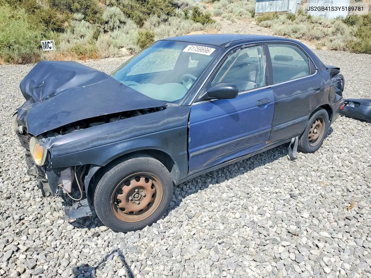2000 Suzuki Esteem Gl VIN: JS2GB41S3Y5189781 Lot: 61759696
