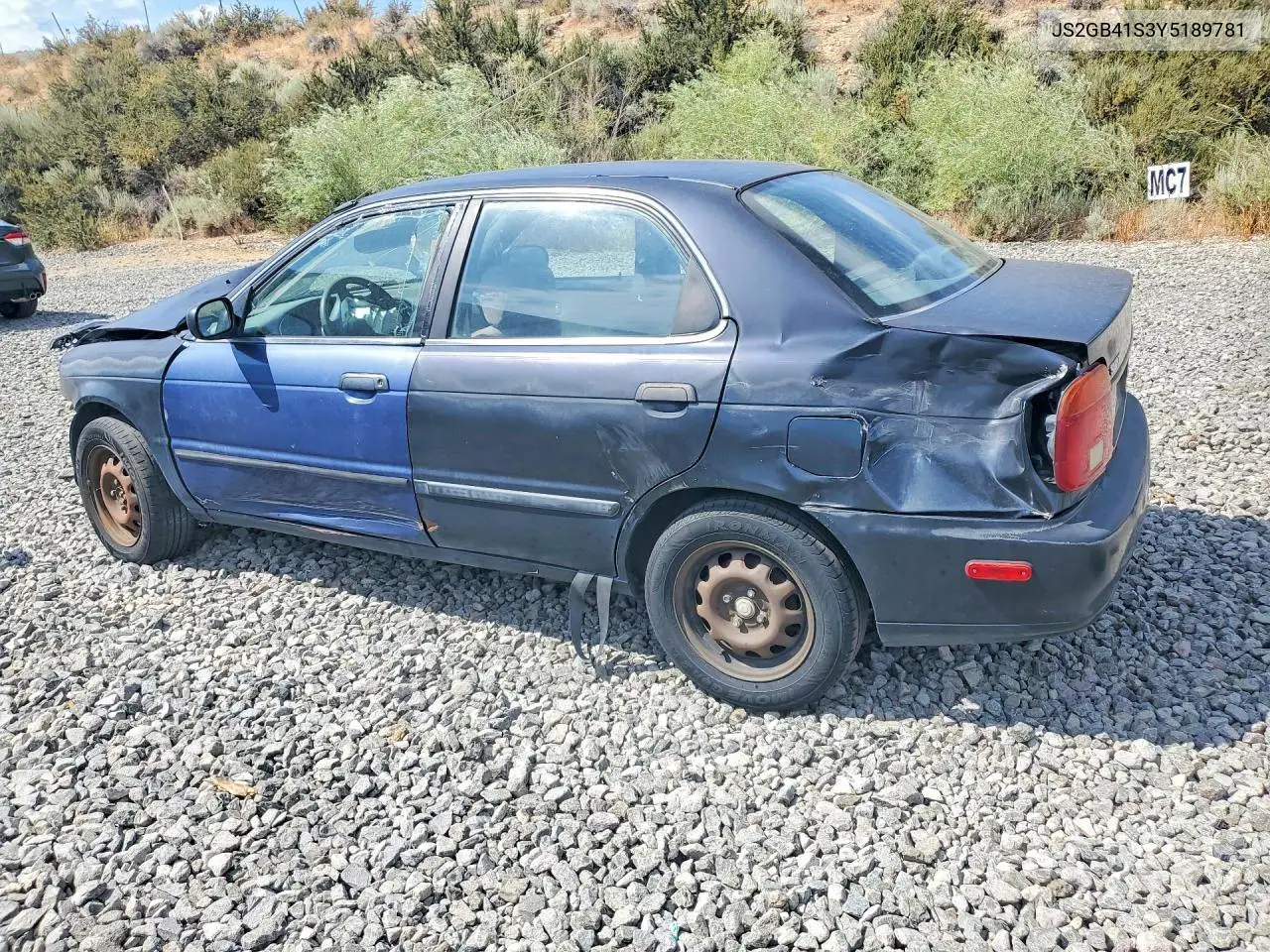 2000 Suzuki Esteem Gl VIN: JS2GB41S3Y5189781 Lot: 61759696