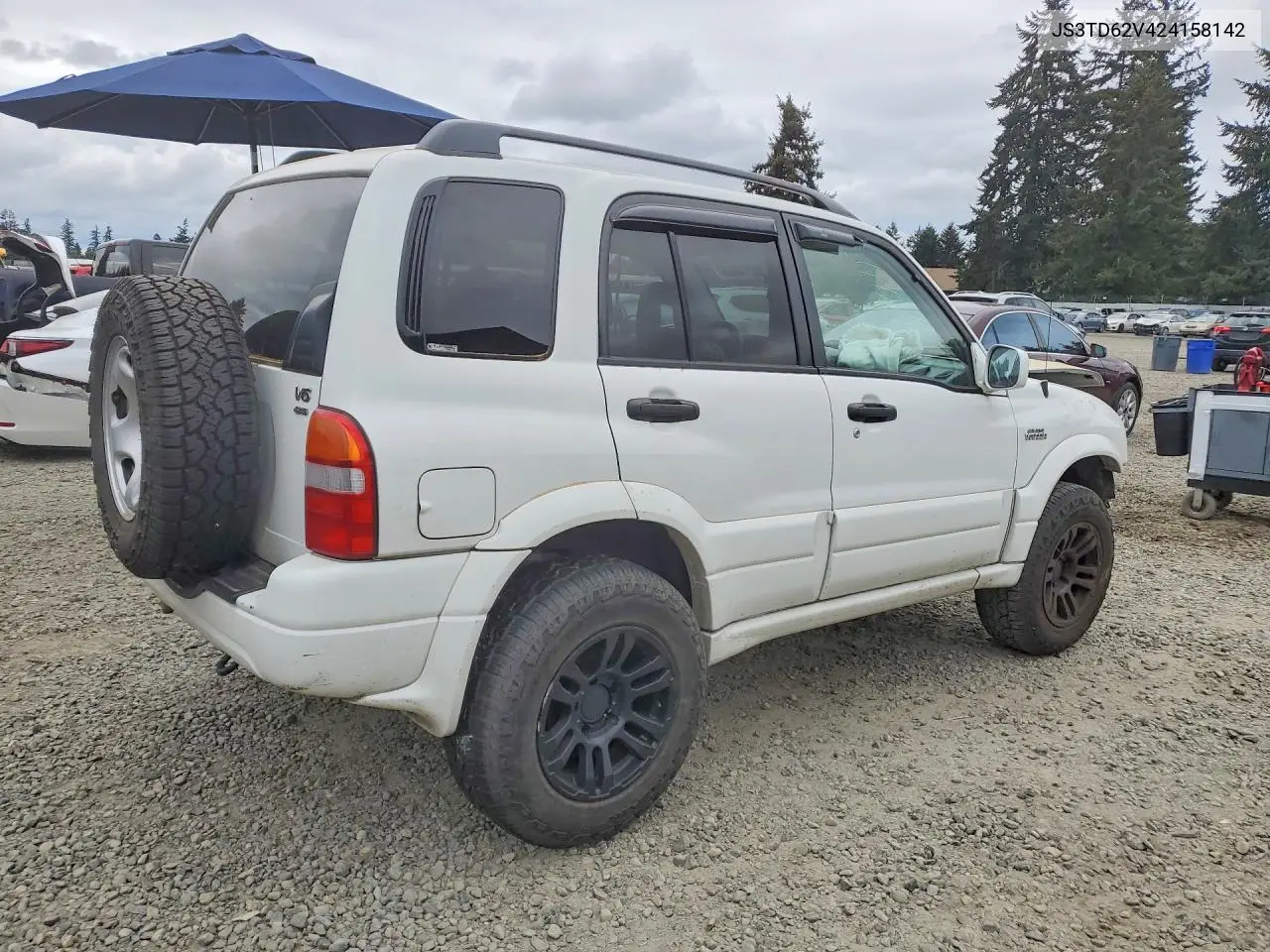 2002 Suzuki Grand Vitara Jlx Limited VIN: JS3TD62V424158142 Lot: 50774086