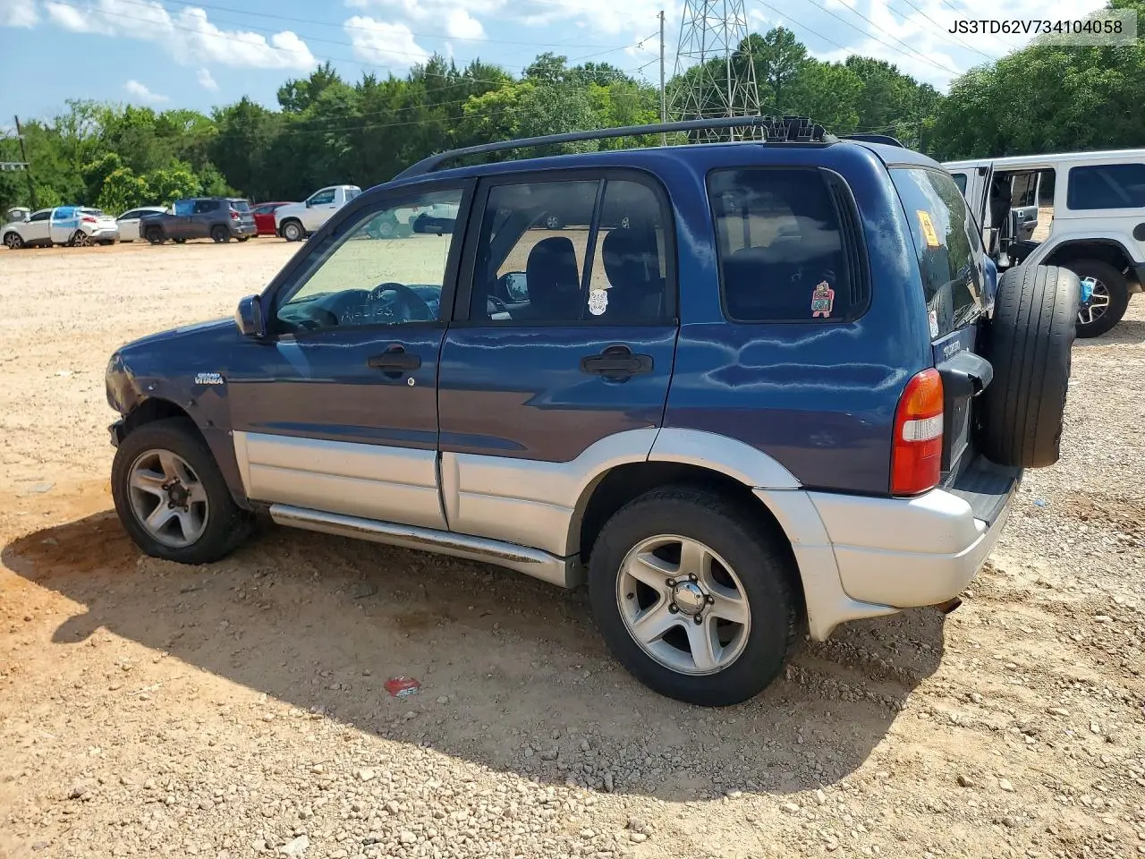 2003 Suzuki Grand Vitara Jlx Limited VIN: JS3TD62V734104058 Lot: 59899806