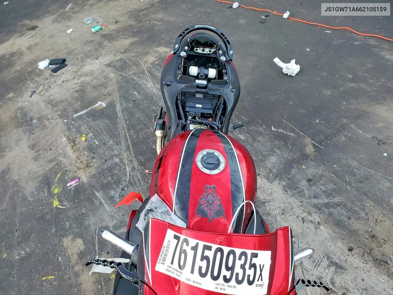 2006 Suzuki Gsx1300 R VIN: JS1GW71A662105159 Lot: 45698706