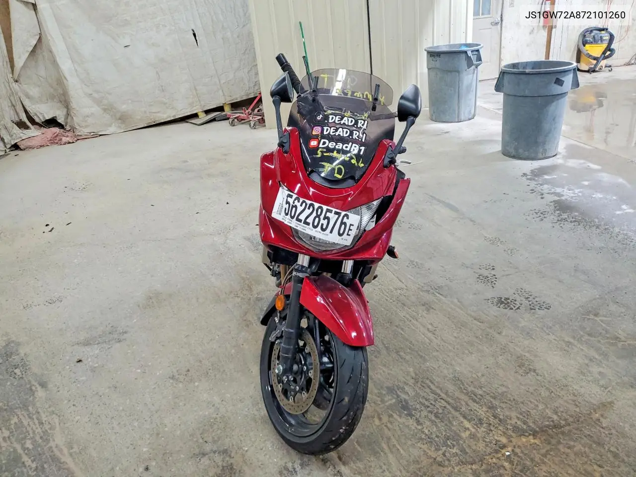 2007 Suzuki Gsf1250 S VIN: JS1GW72A872101260 Lot: 56228576