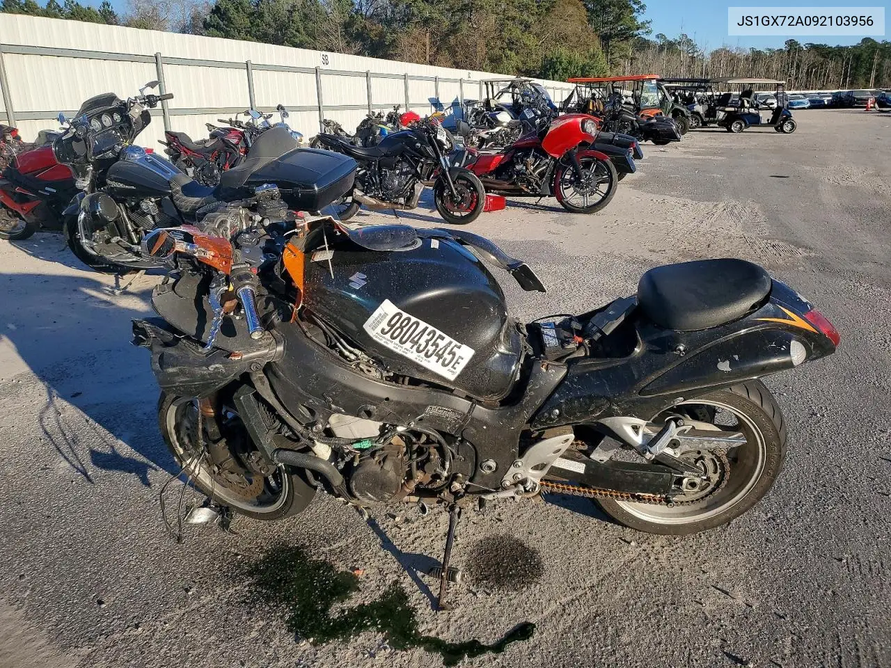 2009 Suzuki Gsx1300 R VIN: JS1GX72A092103956 Lot: 98043545