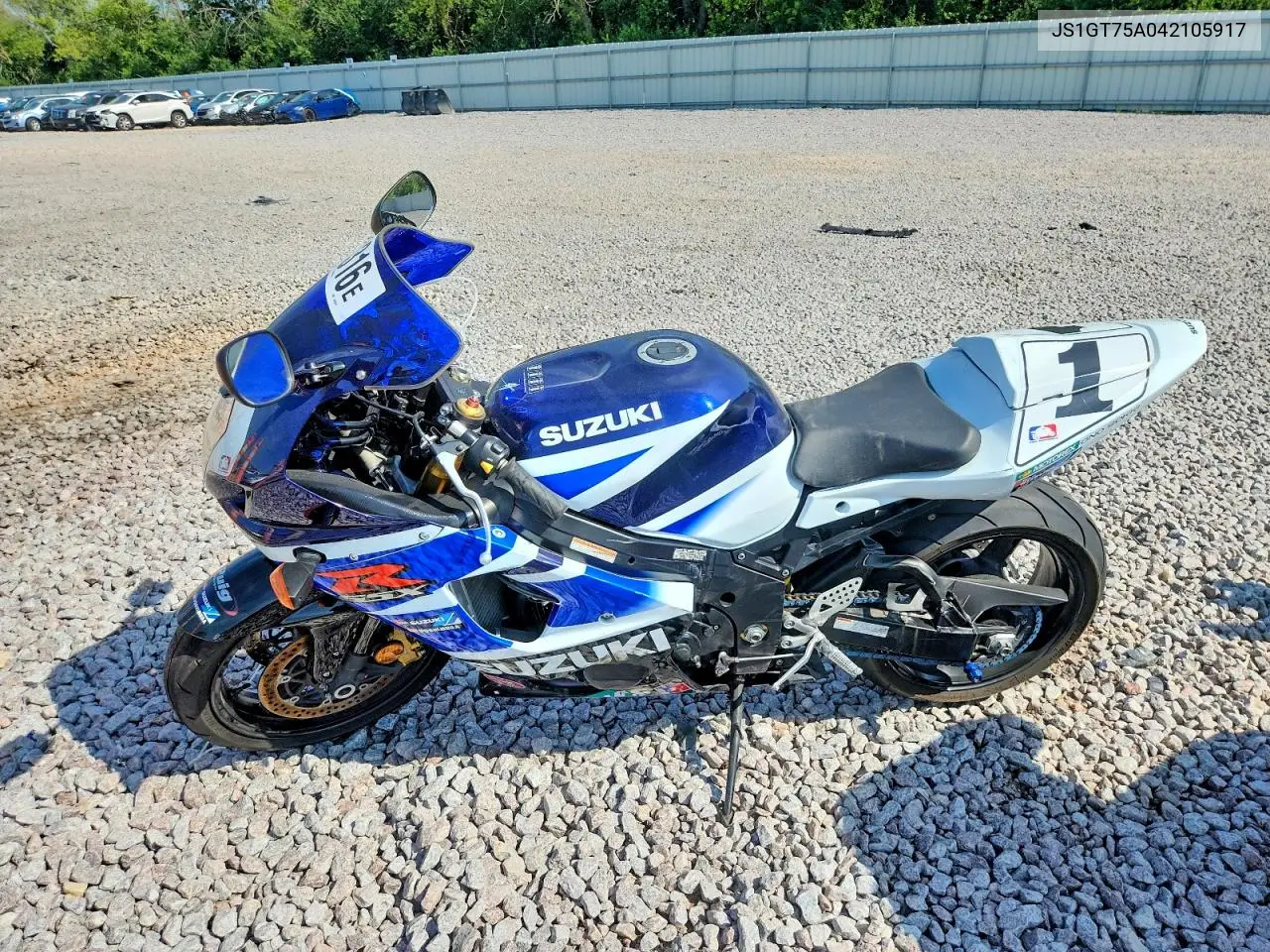2004 Suzuki Gsx-R1000 VIN: JS1GT75A042105917 Lot: 59980316