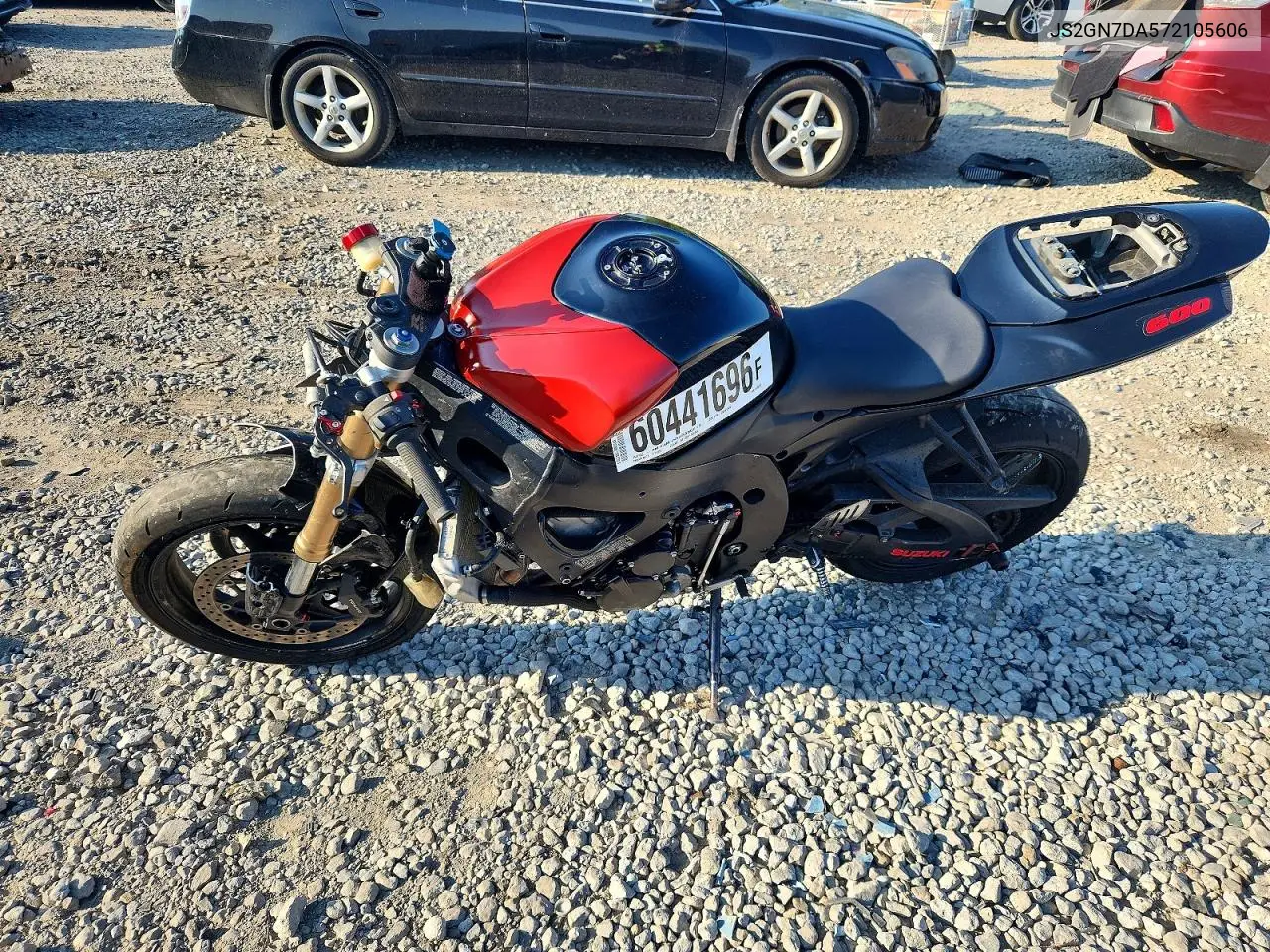 2007 Suzuki Gsx-R600 VIN: JS2GN7DA572105606 Lot: 60441696