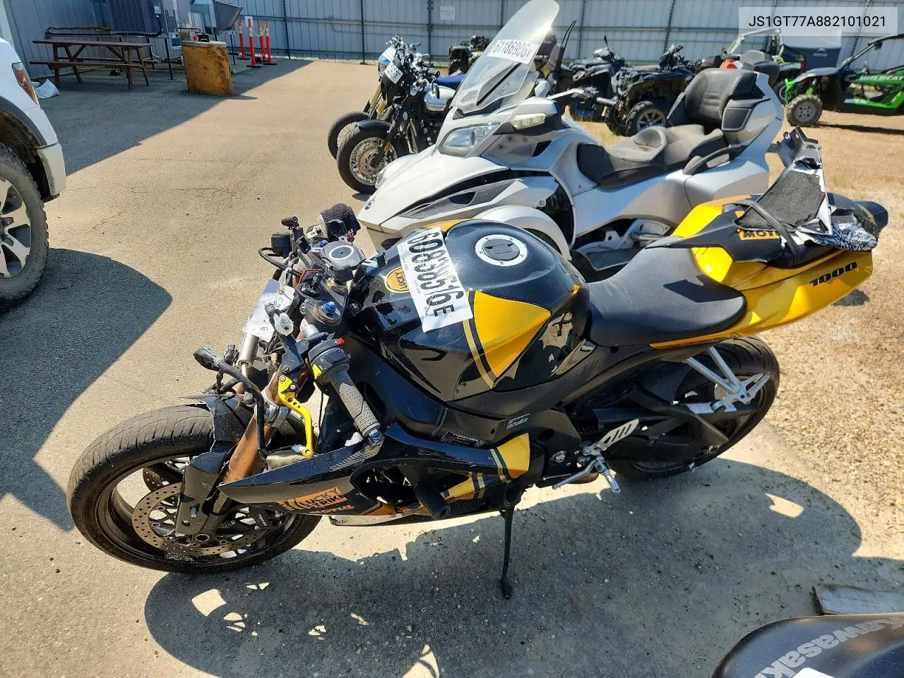 2008 Suzuki Gsx-R1000 VIN: JS1GT77A882101021 Lot: 60838516