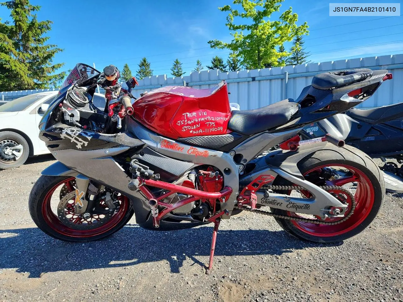 2011 Suzuki Gsx-R600 VIN: JS1GN7FA4B2101410 Lot: 53223006