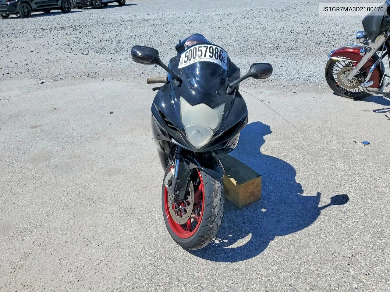 2013 Suzuki Gsx-R750 VIN: JS1GR7MA3D2100470 Lot: 50057986