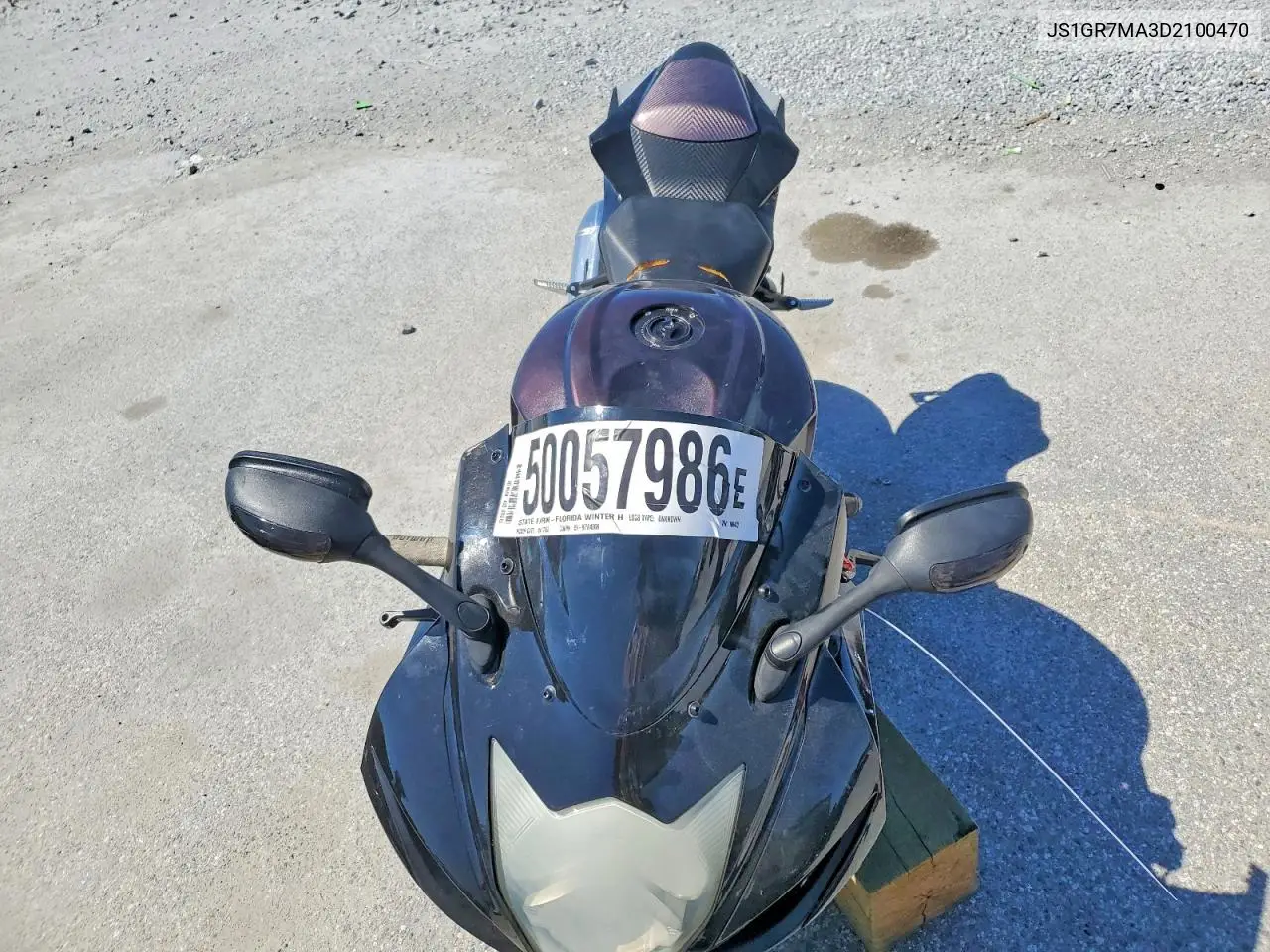 2013 Suzuki Gsx-R750 VIN: JS1GR7MA3D2100470 Lot: 50057986