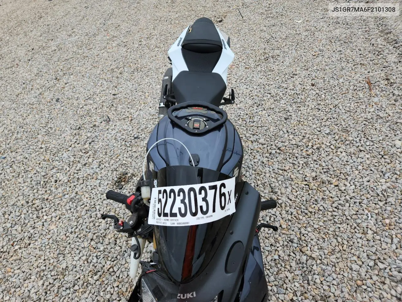 2015 Suzuki Gsx-R750 VIN: JS1GR7MA6F2101308 Lot: 52230376