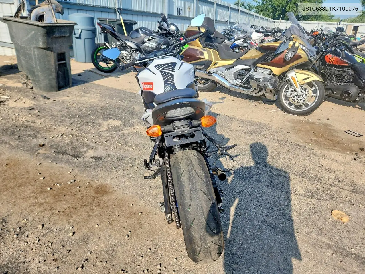 2019 Suzuki Gsx-S750 M VIN: JS1C533D1K7100076 Lot: 60508576