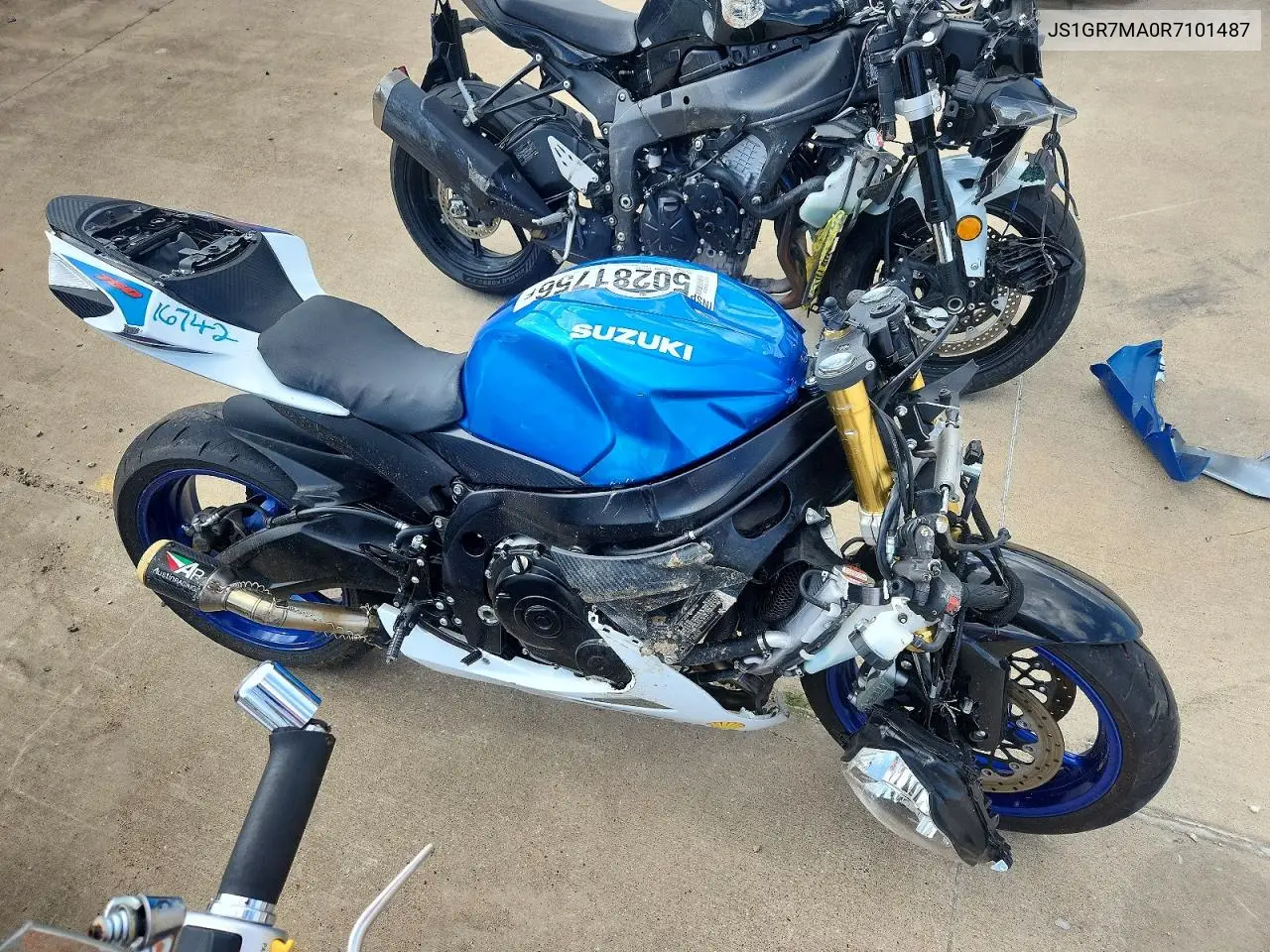 2024 Suzuki Gsx-R750 VIN: JS1GR7MA0R7101487 Lot: 50281756