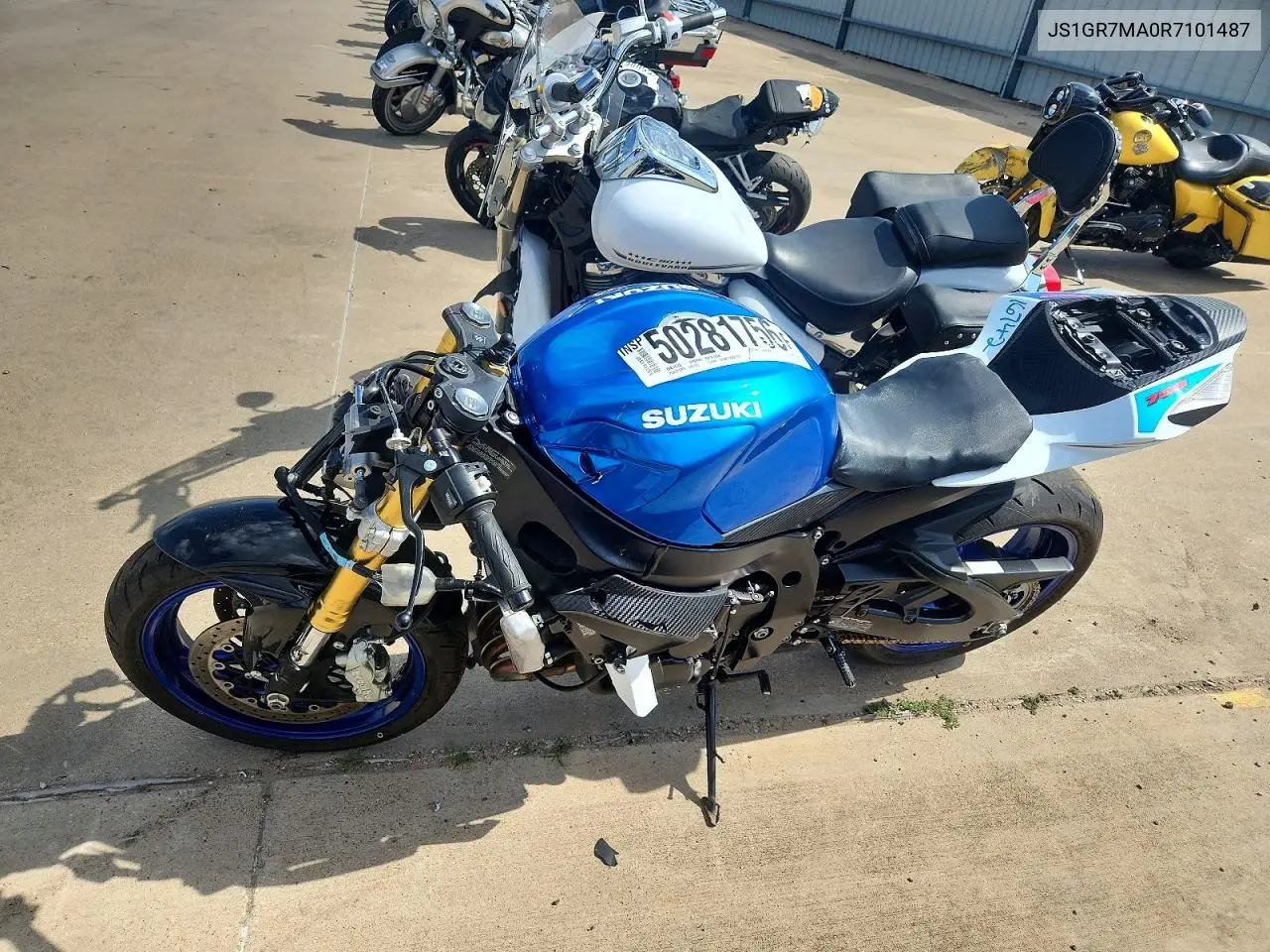2024 Suzuki Gsx-R750 VIN: JS1GR7MA0R7101487 Lot: 50281756