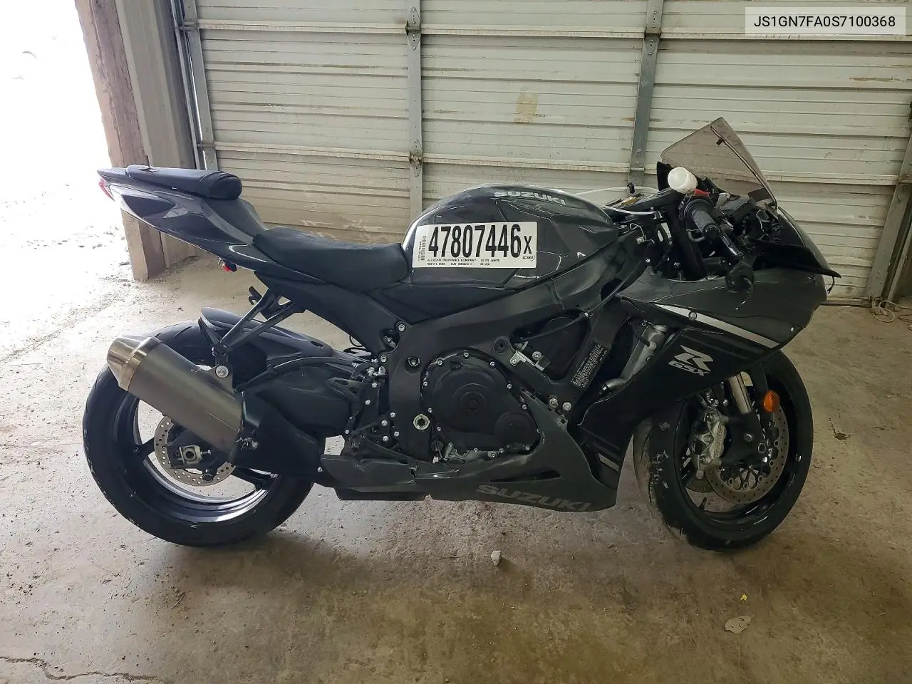 2025 Suzuki Gsx-R600 VIN: JS1GN7FA0S7100368 Lot: 47807446