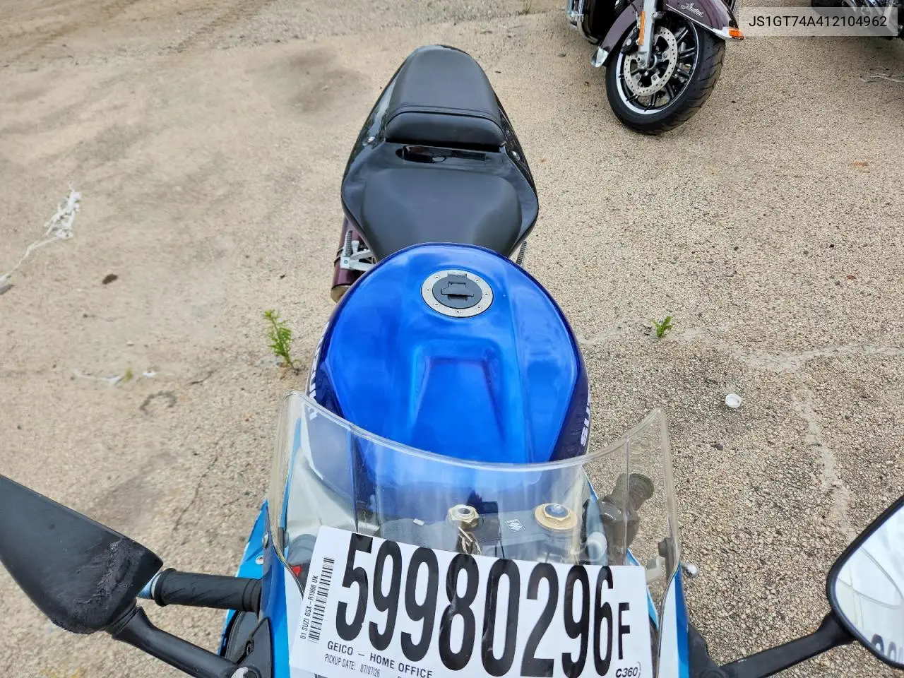 2001 Suzuki Gsx-R1000 VIN: JS1GT74A412104962 Lot: 59980296