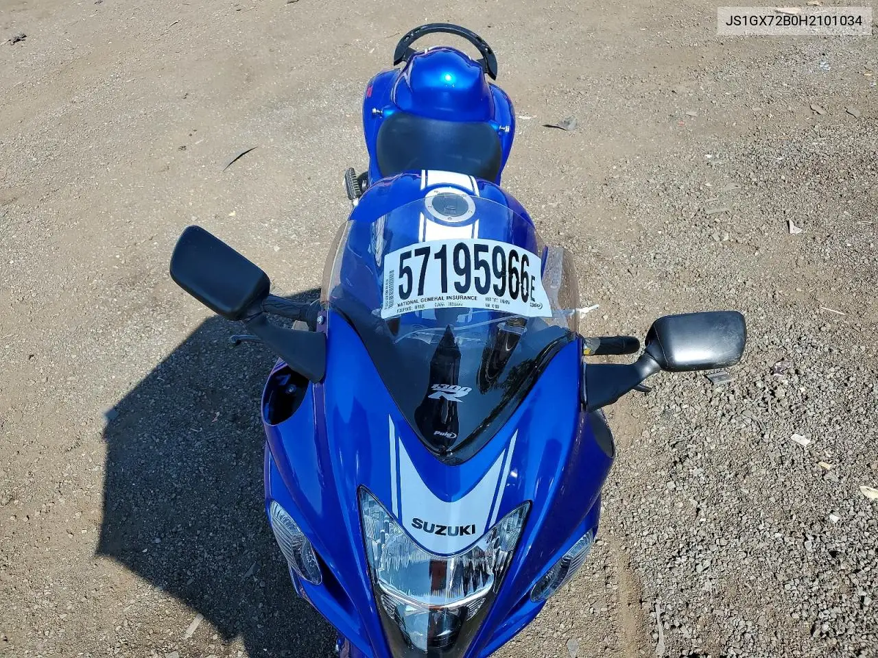 2017 Suzuki Gsx1300 Ra VIN: JS1GX72B0H2101034 Lot: 57195966