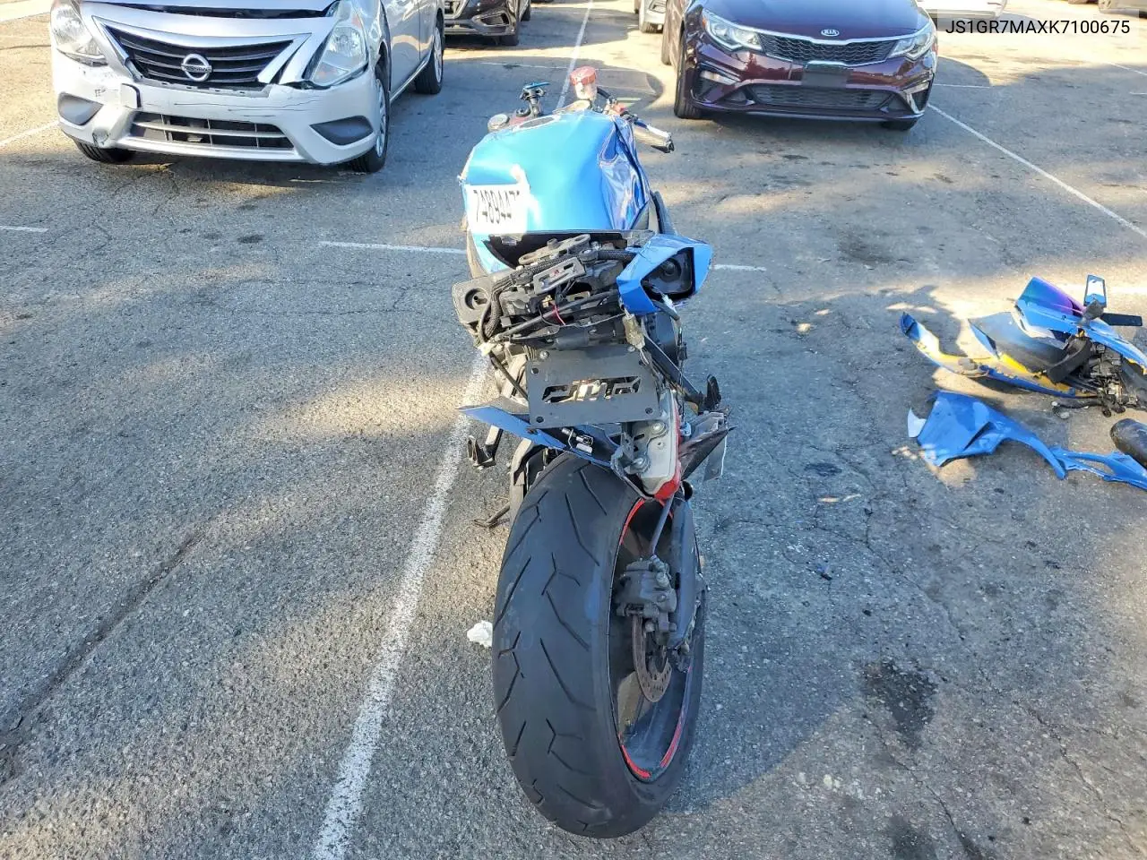 2019 Suzuki Gsx-R750 VIN: JS1GR7MAXK7100675 Lot: 74894475