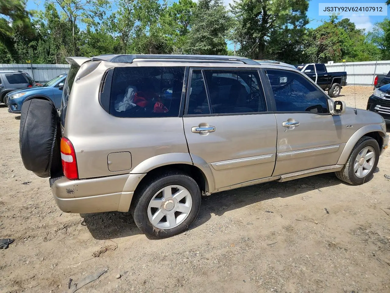 2002 Suzuki Xl7 Plus VIN: JS3TY92V624107912 Lot: 59814806