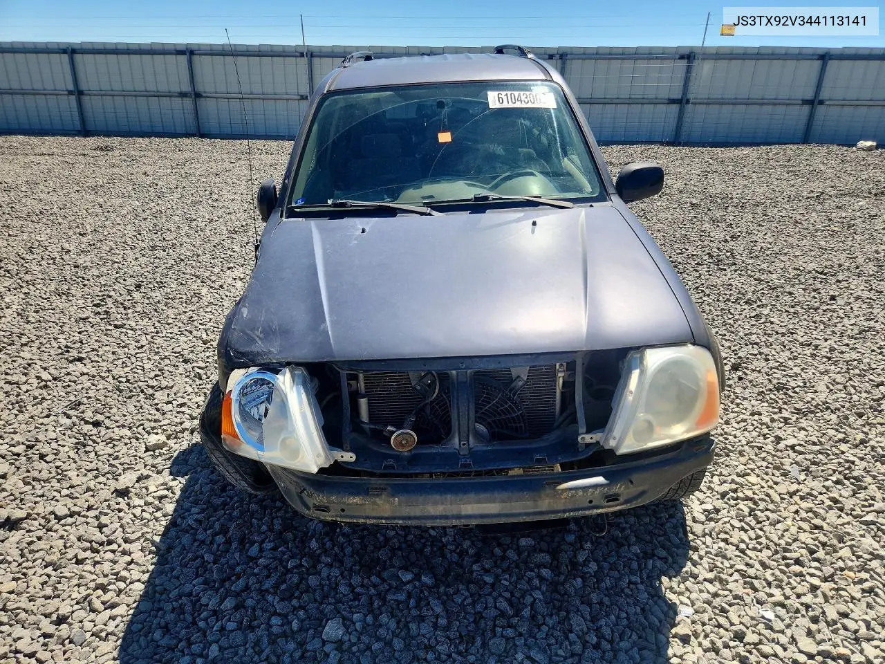 2004 Suzuki Xl7 Ex VIN: JS3TX92V344113141 Lot: 61043006
