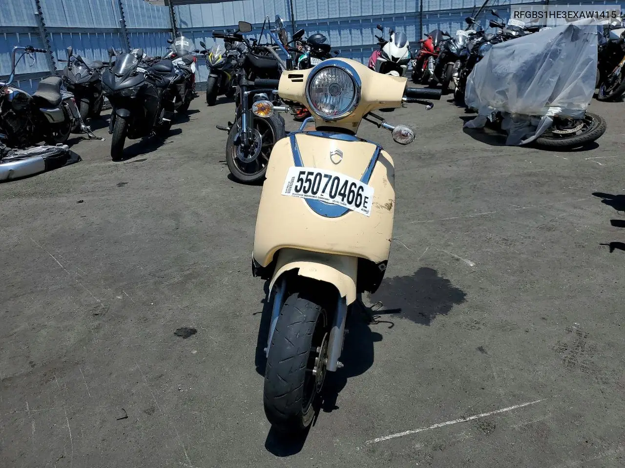 2014 Sym Fiddle Ii 125 VIN: RFGBS1HE3EXAW1415 Lot: 55070466