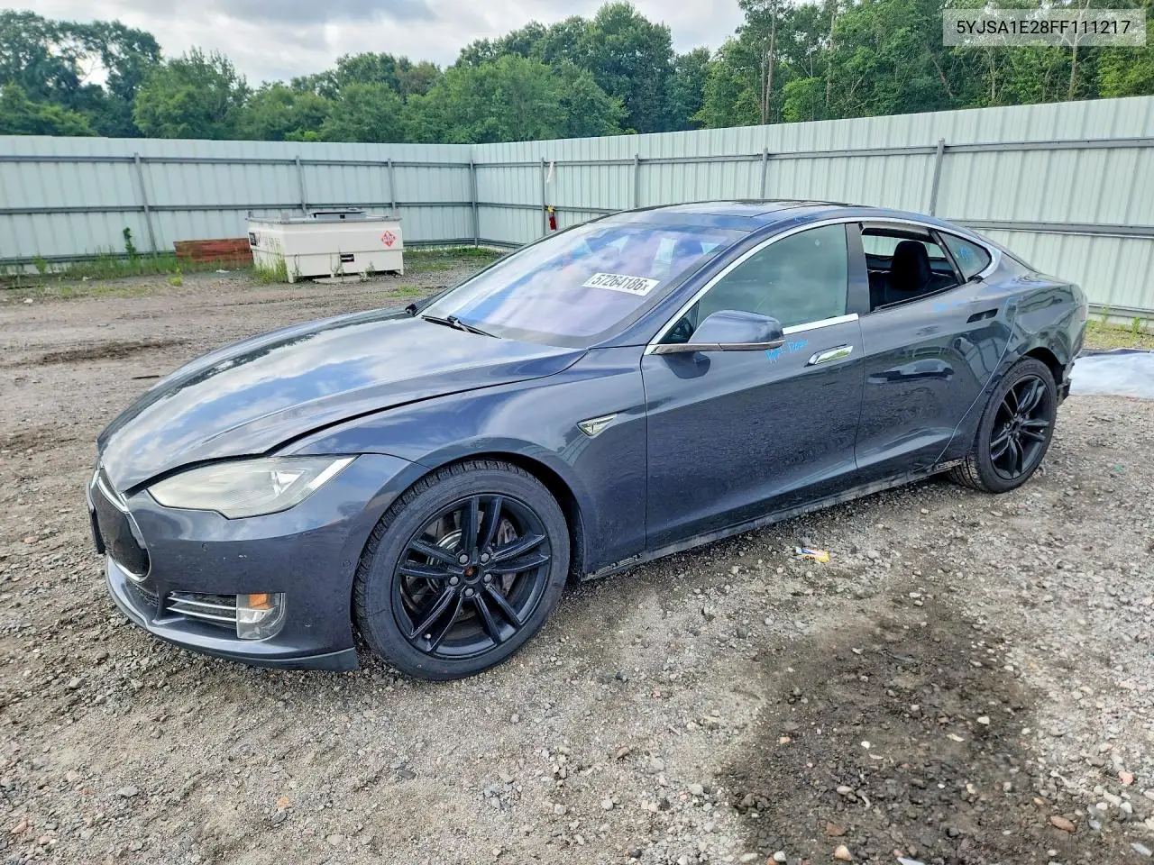 2015 Tesla Model S VIN: 5YJSA1E28FF111217 Lot: 57264186
