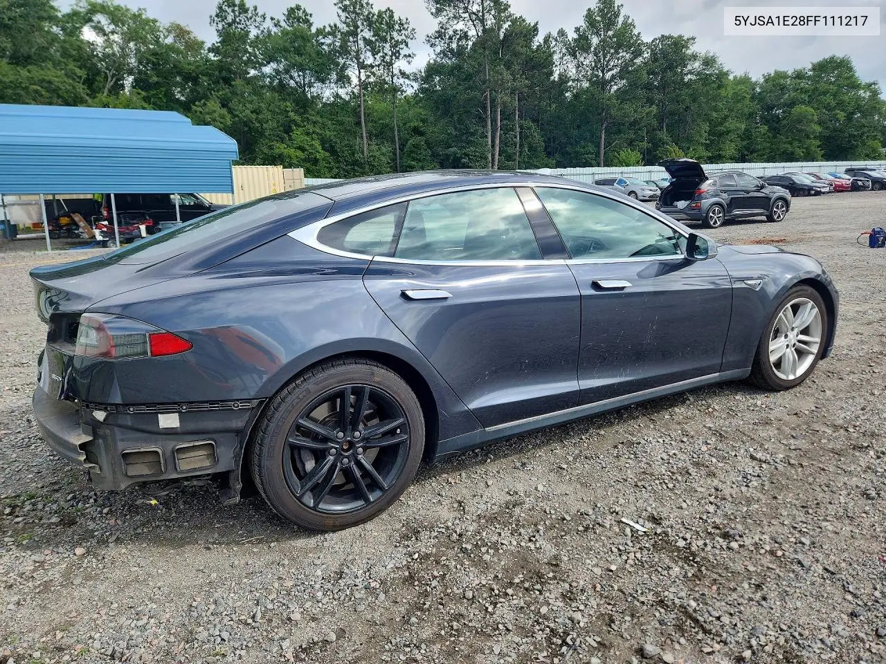 2015 Tesla Model S VIN: 5YJSA1E28FF111217 Lot: 57264186