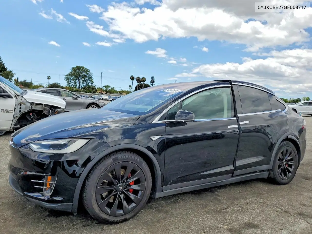 2016 Tesla Model X VIN: 5YJXCBE27GF008717 Lot: 54846556