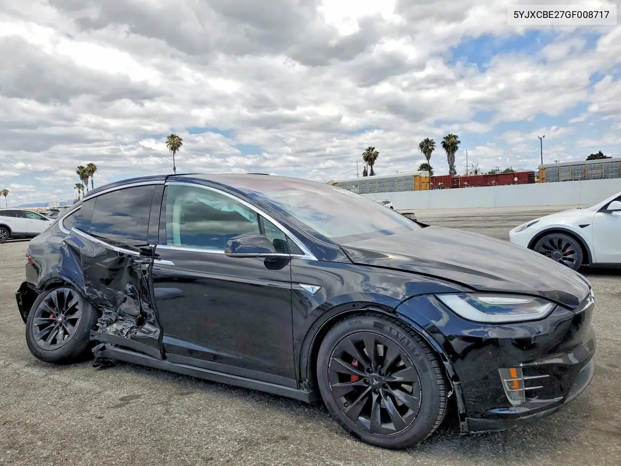 2016 Tesla Model X VIN: 5YJXCBE27GF008717 Lot: 54846556