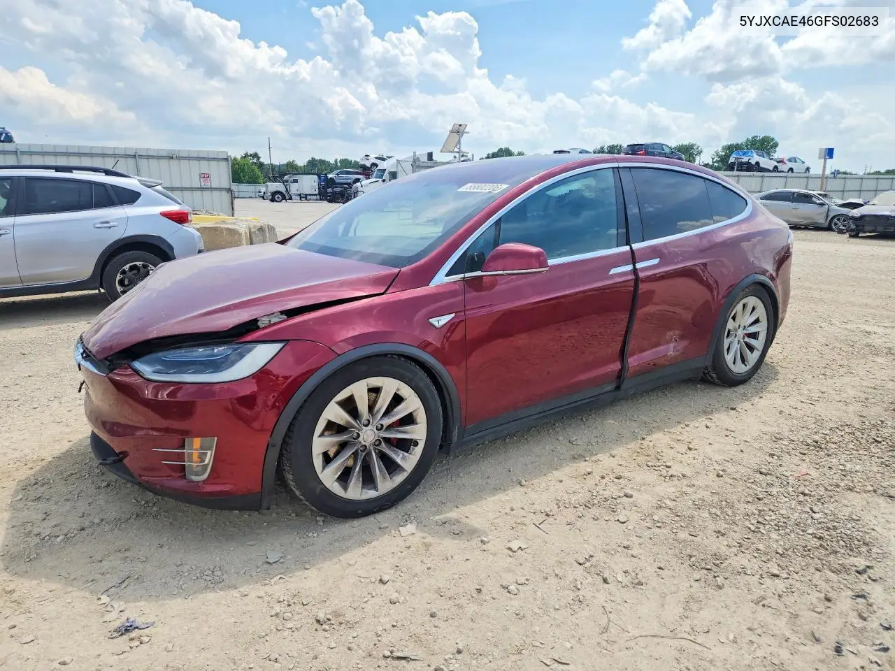 2016 Tesla Model X VIN: 5YJXCAE46GFS02683 Lot: 55802206
