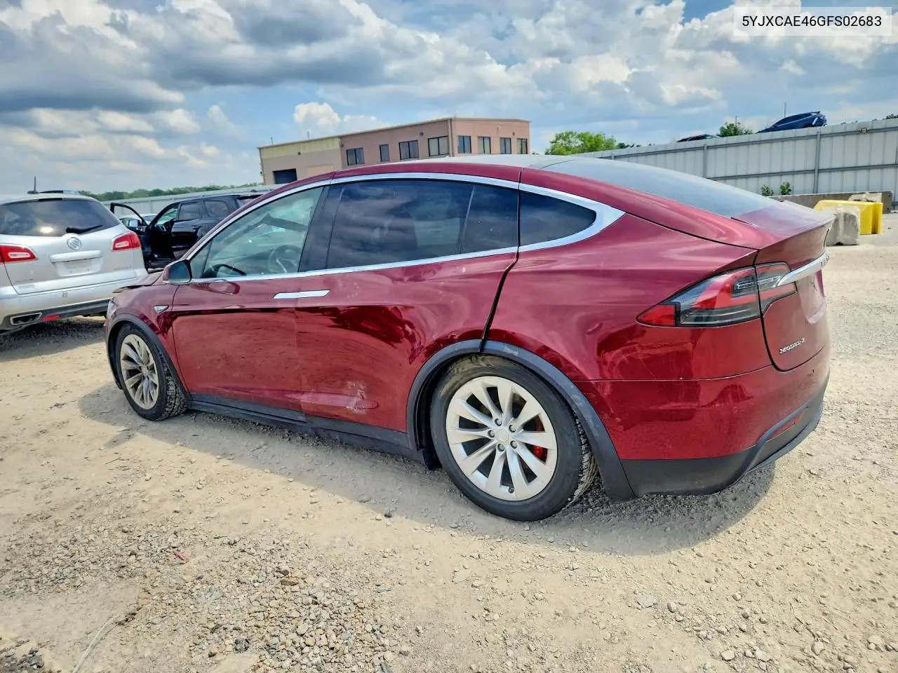 2016 Tesla Model X VIN: 5YJXCAE46GFS02683 Lot: 55802206