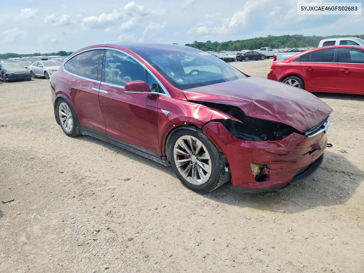 2016 Tesla Model X VIN: 5YJXCAE46GFS02683 Lot: 55802206