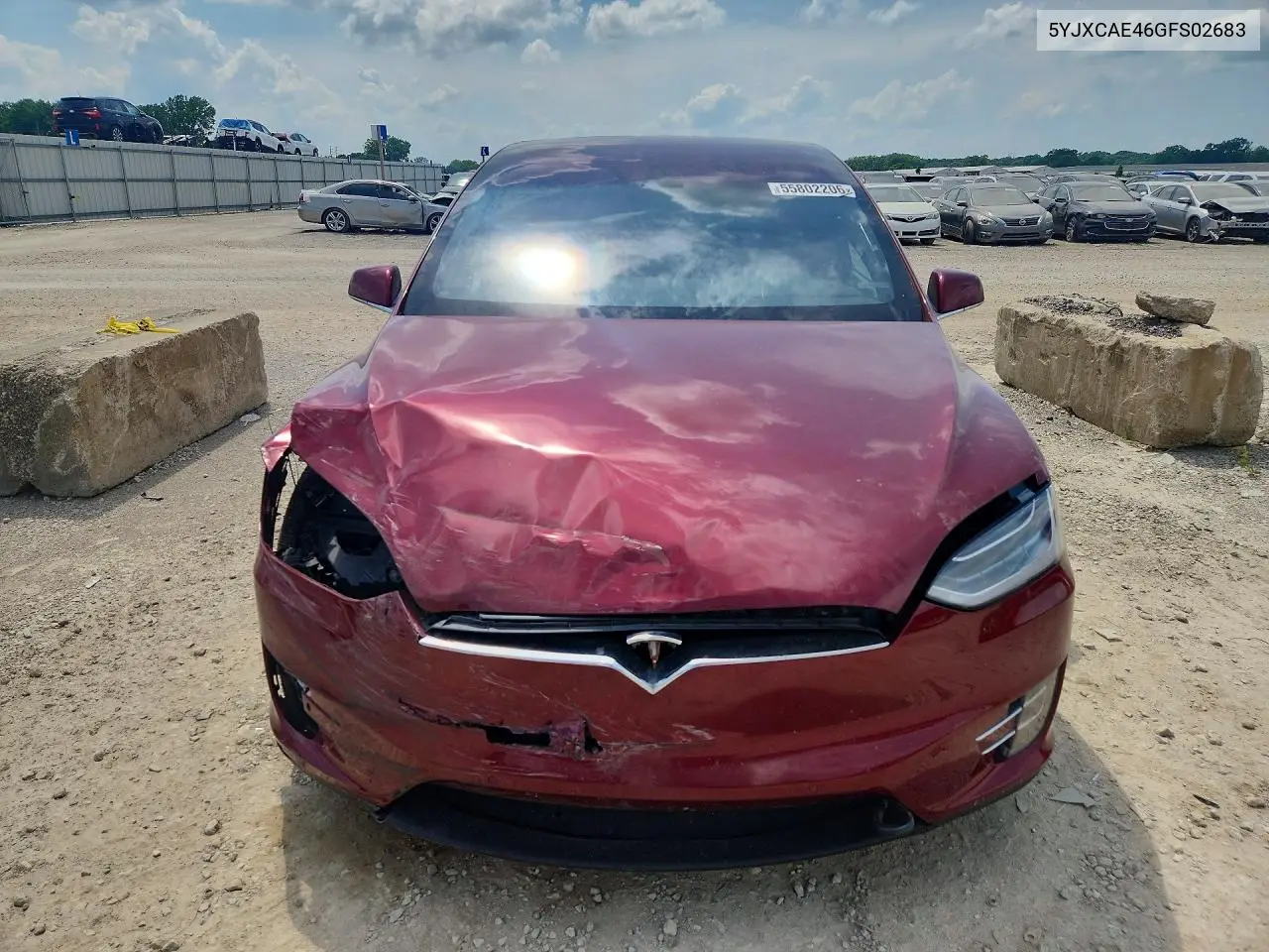 2016 Tesla Model X VIN: 5YJXCAE46GFS02683 Lot: 55802206