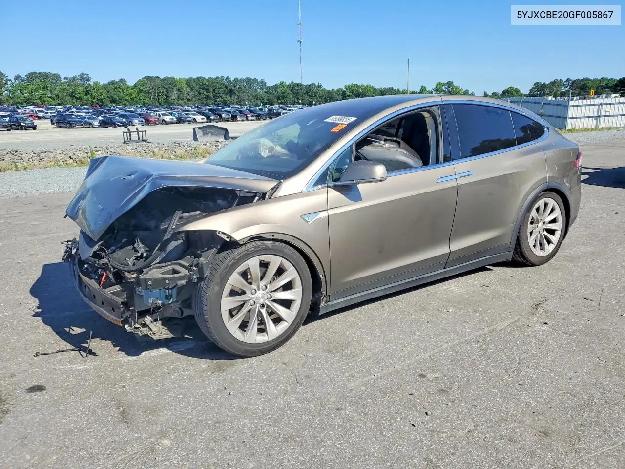 2016 Tesla Model X VIN: 5YJXCBE20GF005867 Lot: 55999826